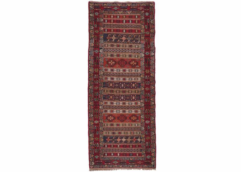 Gigim Kilim Red and Brown Runner - 100% Wool, Handwoven 6x2.5 ft - Rugs Turkey