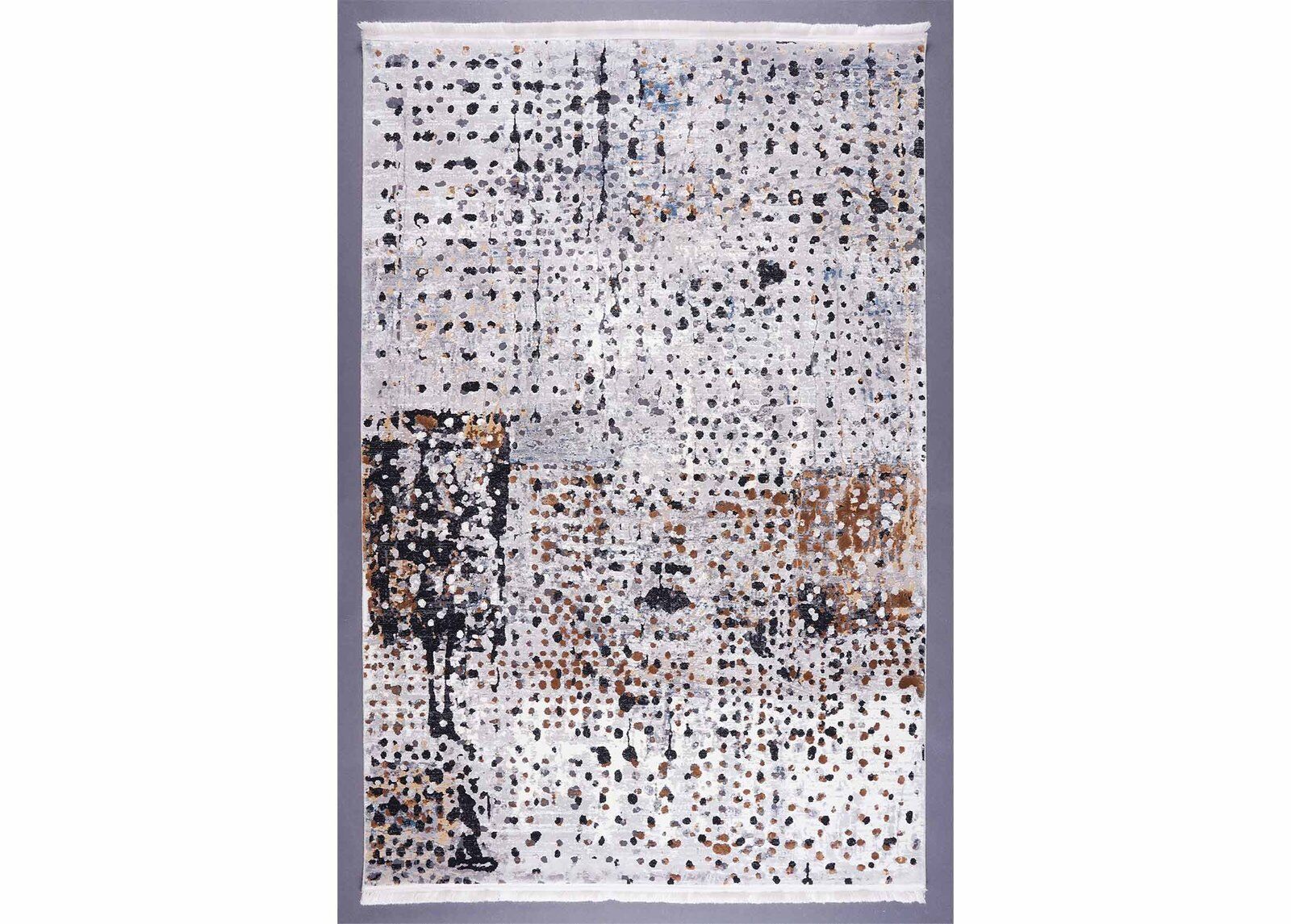 Grey Black Modern Abstract Carpet 4x6 ft Machine Made - Rugs Turkey