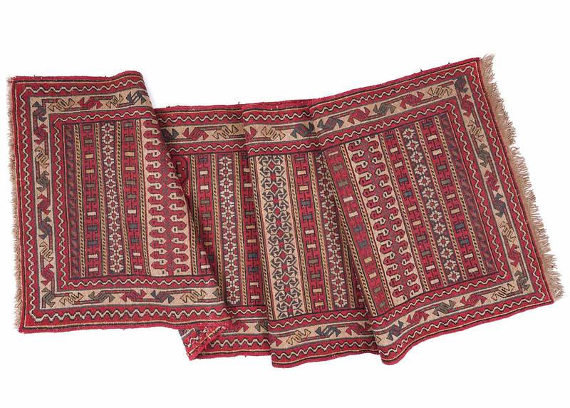 Handwoven 100% Wool Gigim Kilim Runner for Kitchen – 9x2 ft - Image 4