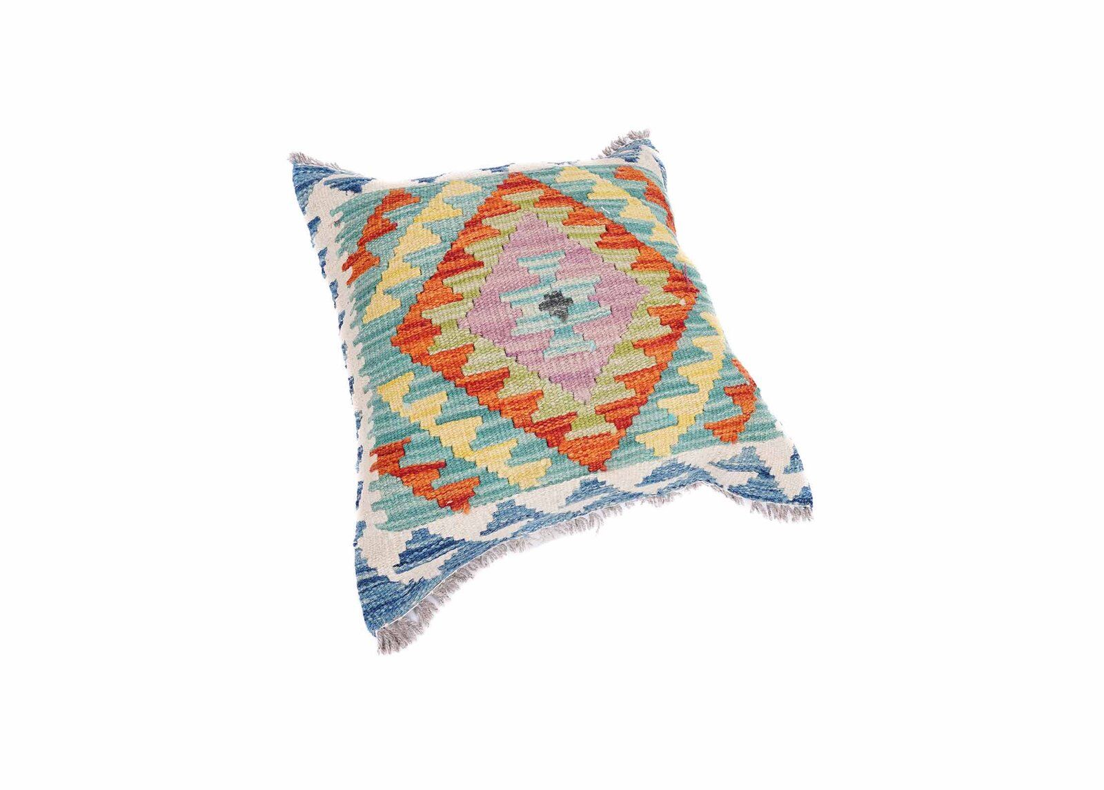 Multicolor Decorative Pillows Kilim Cushion - 1.44x1.51 ft Scandinavian Style - Rugs Turkey