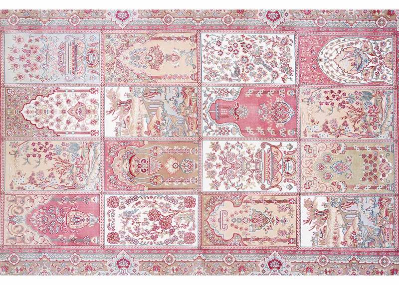 Prime Medallion Bamboo Silk Pink Oriental Rug 5x3 ft - Rugs Turkey