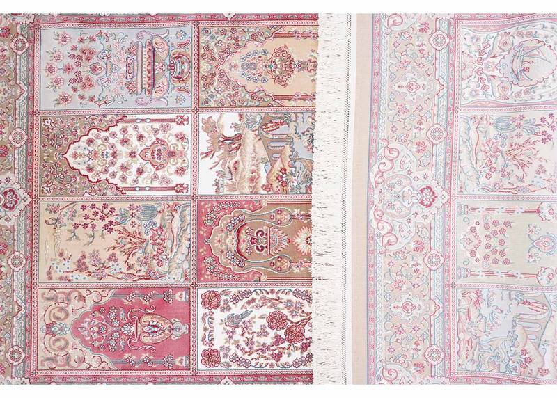 Prime Medallion Bamboo Silk Pink Oriental Rug 5x3 ft - Rugs Turkey