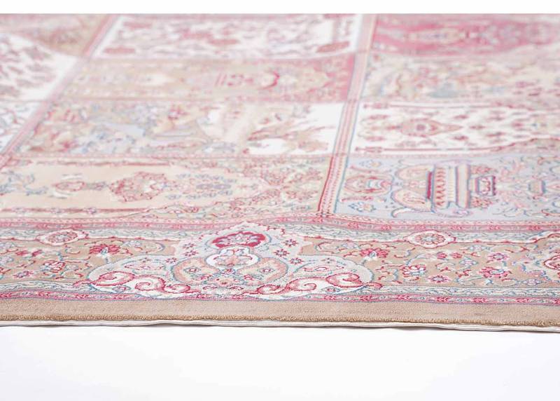 Prime Medallion Bamboo Silk Pink Oriental Rug 5x3 ft - Rugs Turkey
