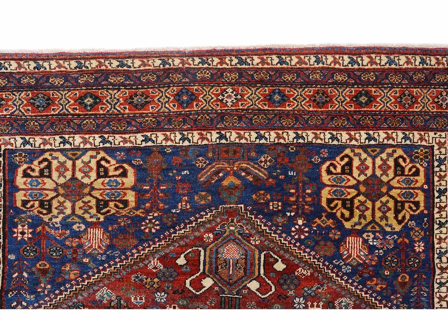 Vintage Shiraz Traditional Area Rugs for Living Room 6x4 ft WoolCotton- Rugs Turkey