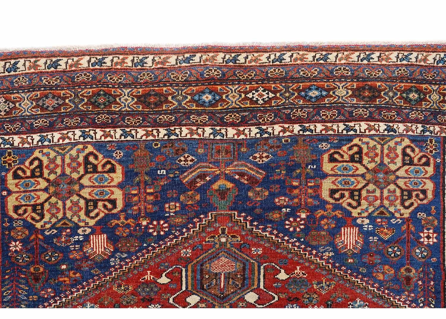 Vintage Shiraz Traditional Area Rugs for Living Room 6x4 ft WoolCotton- Rugs Turkey
