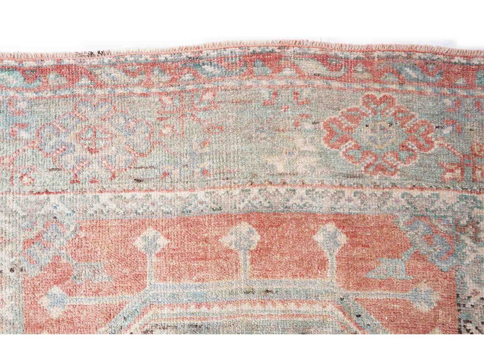Anatolia Vintage Runners for Kitchen Hand-Knotted Red-Beige 13x12 ft - Rugs Turkey