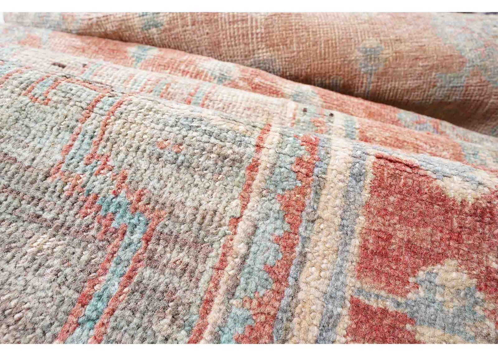 Anatolia Vintage Runners for Kitchen Hand-Knotted Red-Beige 13x12 ft - Rugs Turkey