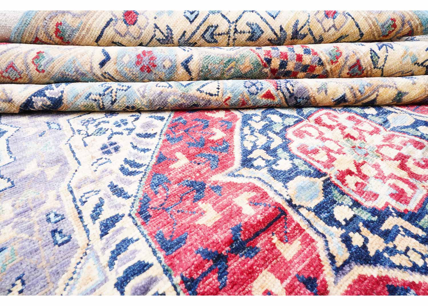 Authentic Memluk Geometric Pattern Traditional 10 x 6 Rug - Beige-Red - Rugs Turkey