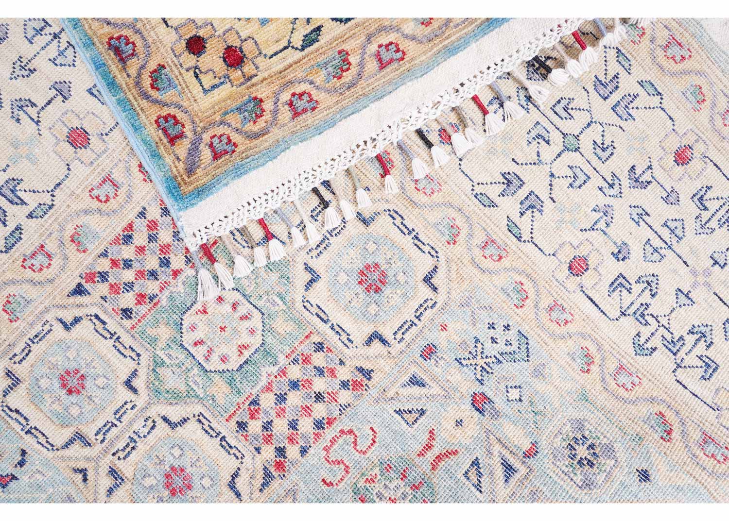 Authentic Memluk Geometric Pattern Traditional 10 x 6 Rug - Beige-Red - Rugs Turkey