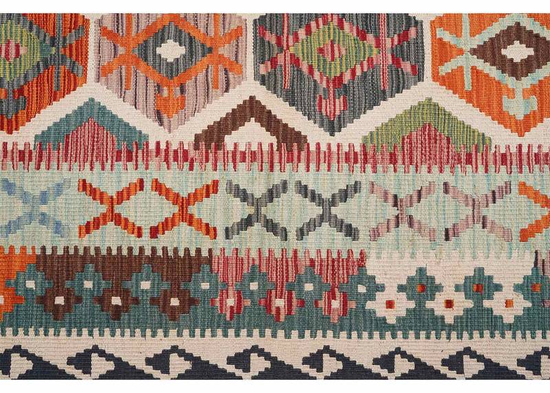 Authentic Wool Outdoor Rugs for Porch 5.7x4 ft Handwoven Kilim - Rugs Turkey