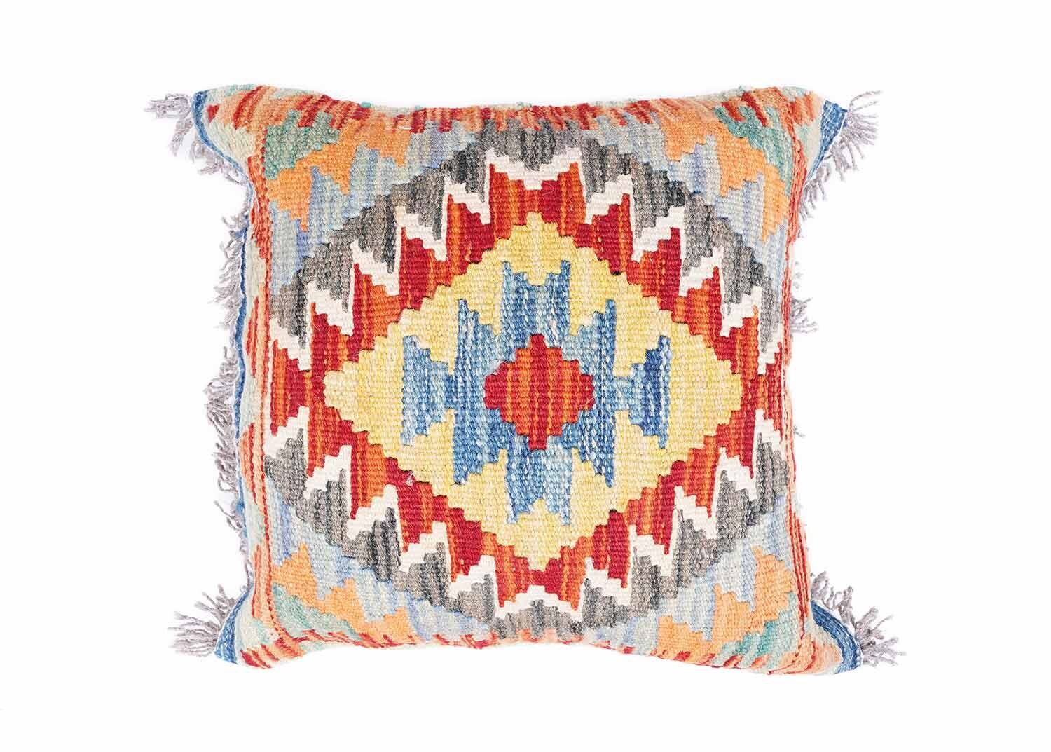 Colorful Sofa Cushions Kilim Pillow 1.48x1.64 ft Handwoven - Rugs Turkey