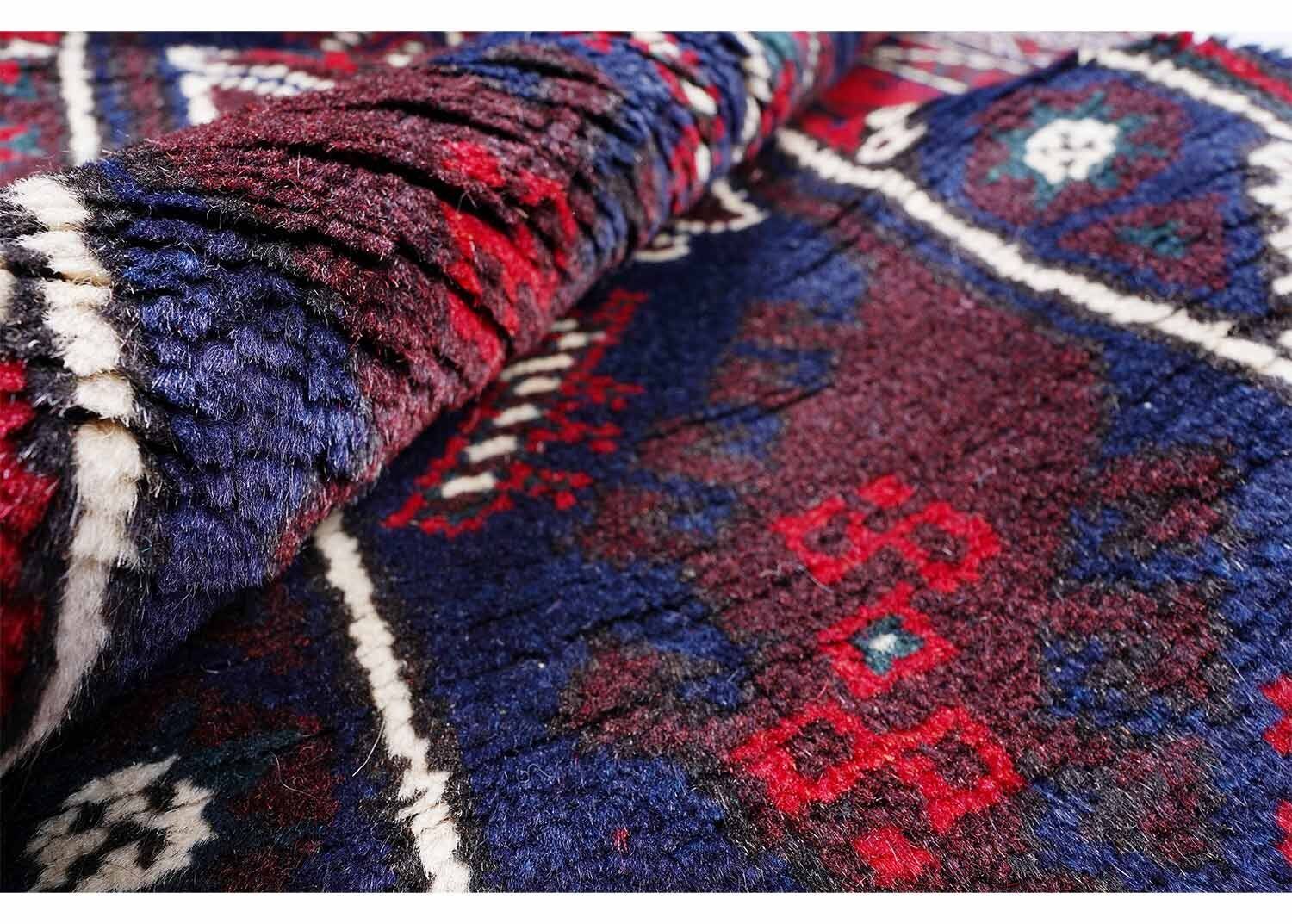 Dosemealti Blue Red Traditional Rug Hand-knotted 7x4 ft Pure Wool- Rugs Turkey