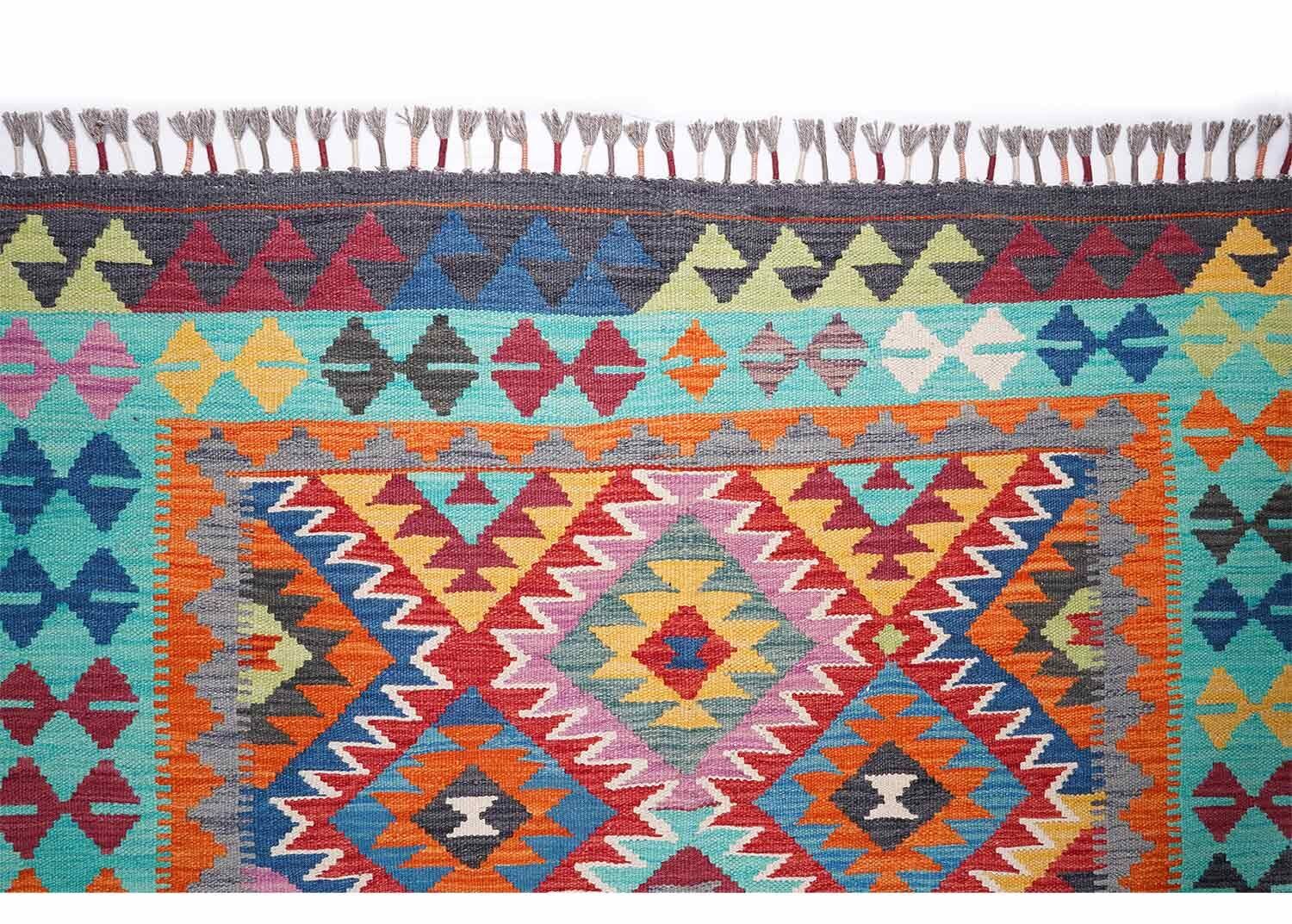 Exclusive Kilim Style Rug, Handwoven with Wool Kilim 8x5.6 ft - Rugs Turkey