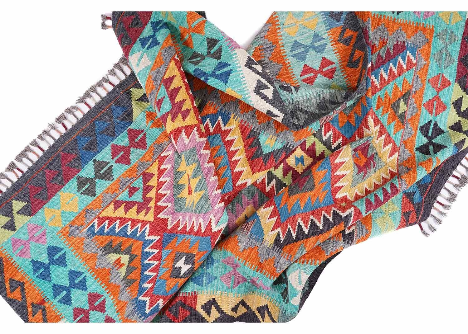 Exclusive Kilim Style Rug, Handwoven with Wool Kilim 8x5.6 ft - Rugs Turkey
