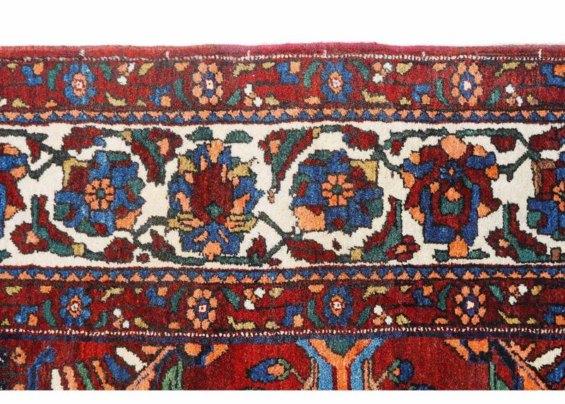 High-end Anatolia Red Beige Area Rug - Semi-old Traditional 6.7x5 ft - Rugs Turkey