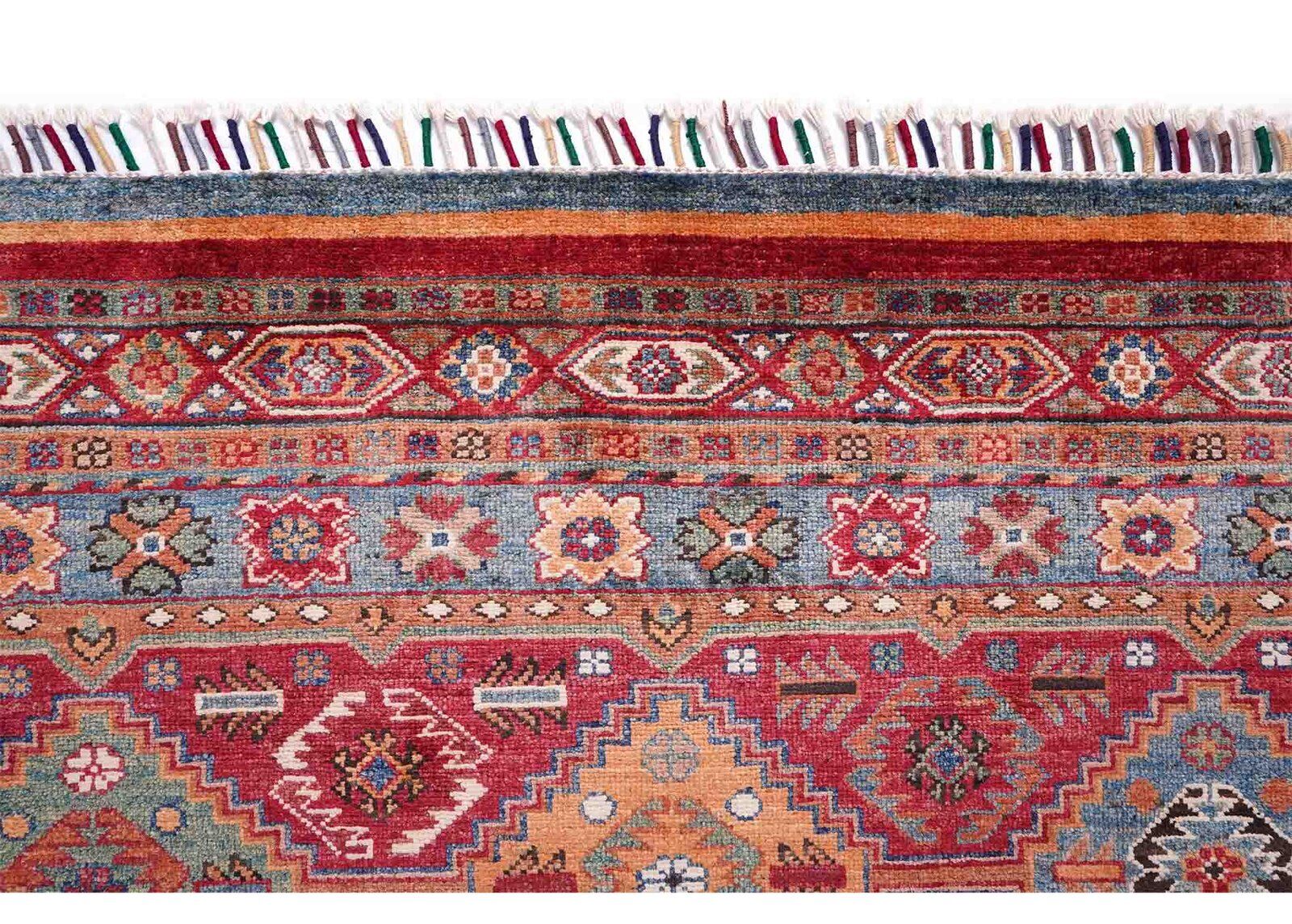 Horcun Design Stripe Red Carpet Runner for Sale Handknotted 9.7x2.7 ft - Rugs Turkey