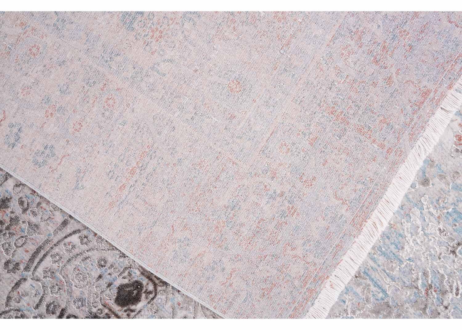 Modern Gray Beige Rug 9.5x6.5 ft Aspendos Abstract Pattern Machine-made - Rugs Turkey