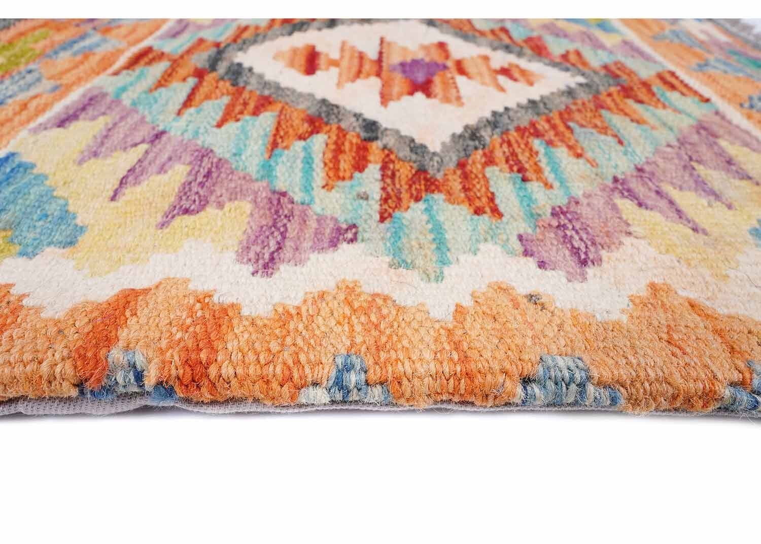 Multicolor Outdoor Pillows Wool & Wool Kilim Cushion 1.48x1.64 ft - Rugs Turkey