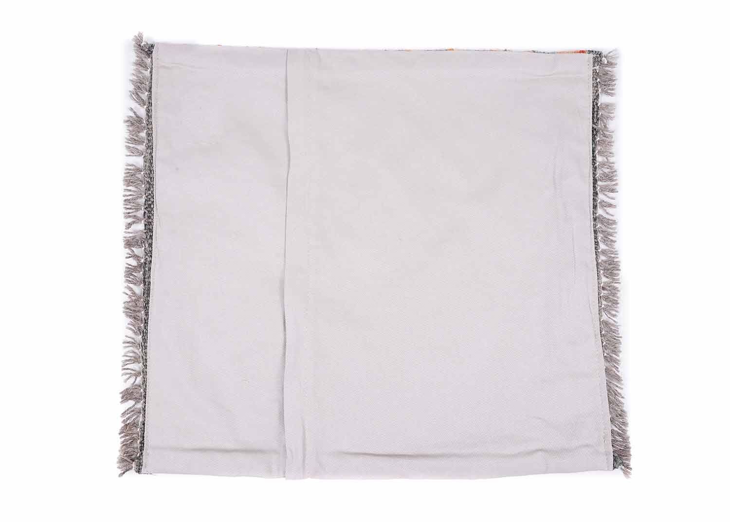 Multicolor Outdoor Pillows Wool & Wool Kilim Cushion 1.48x1.64 ft - Image 4