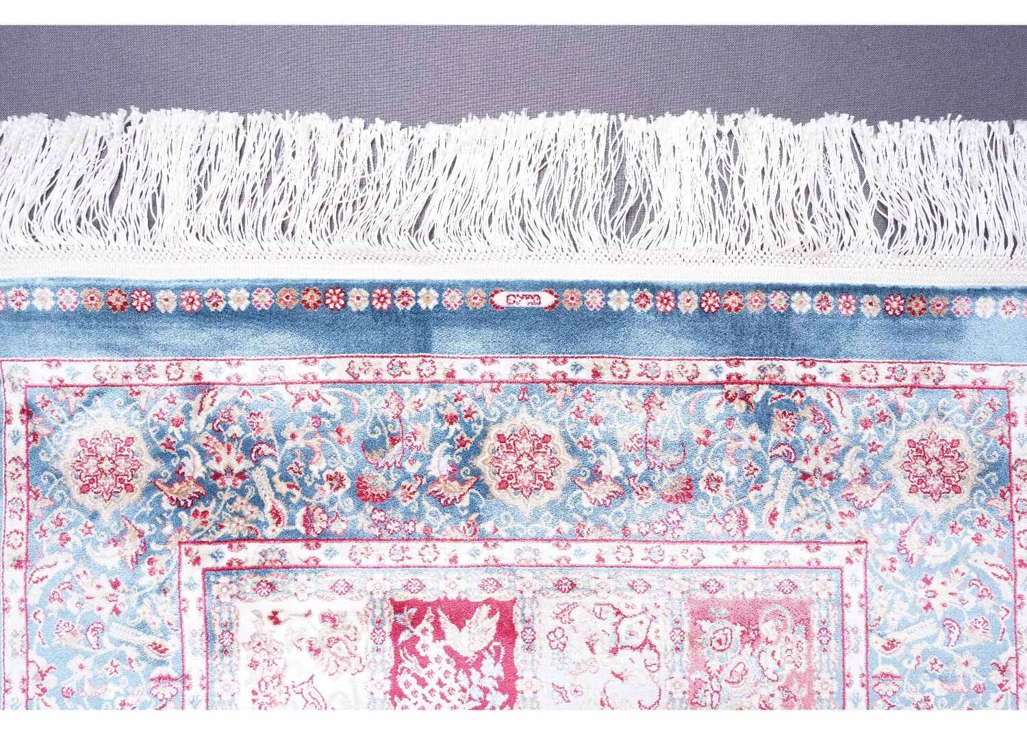Authentic Silk Medallion Kitchen Rug Washable 9.8x2.6 ft Machine Made - Rugs Turkey