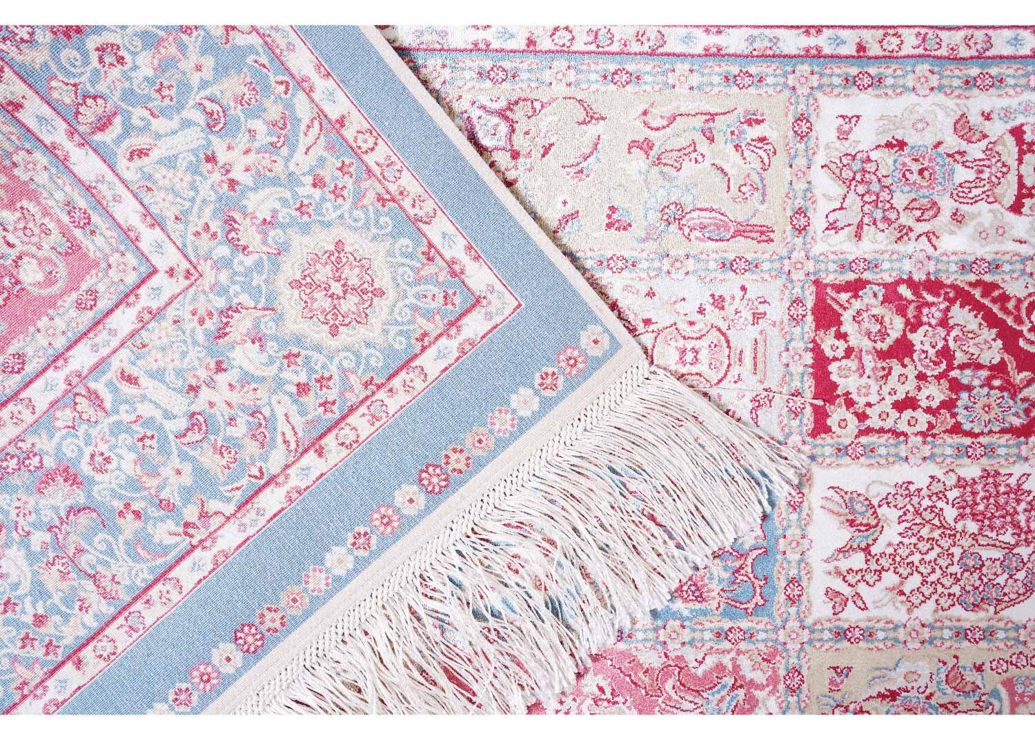 Authentic Silk Medallion Kitchen Rug Washable 9.8x2.6 ft Machine Made - Rugs Turkey