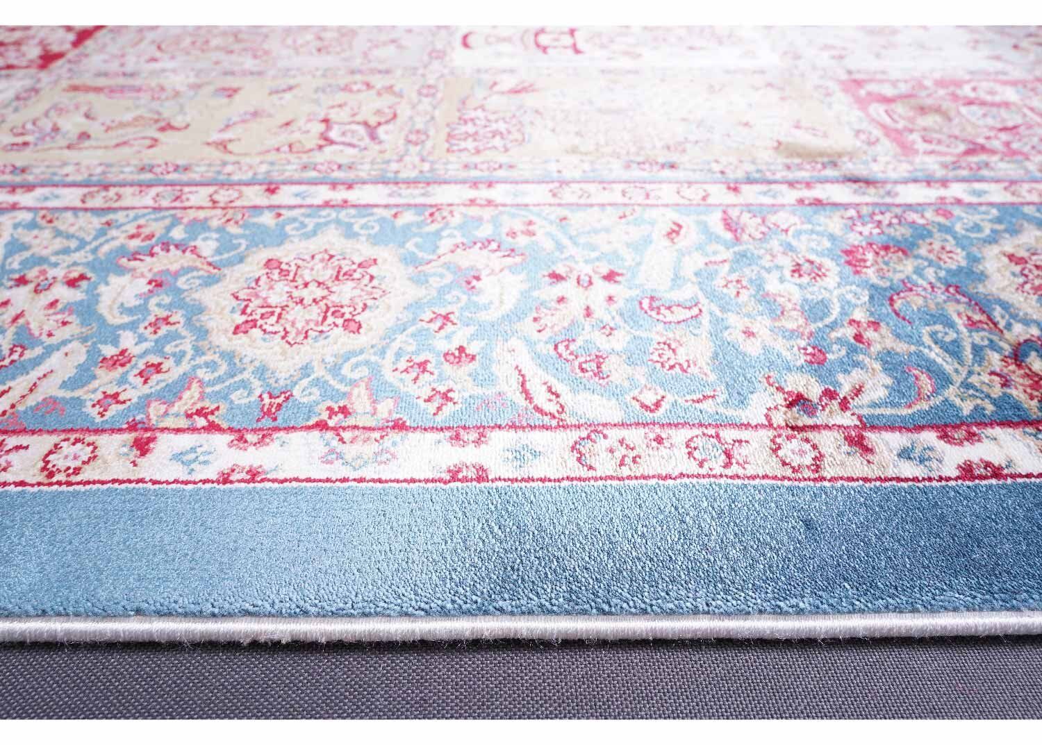 Authentic Silk Medallion Kitchen Rug Washable 9.8x2.6 ft Machine Made - Rugs Turkey