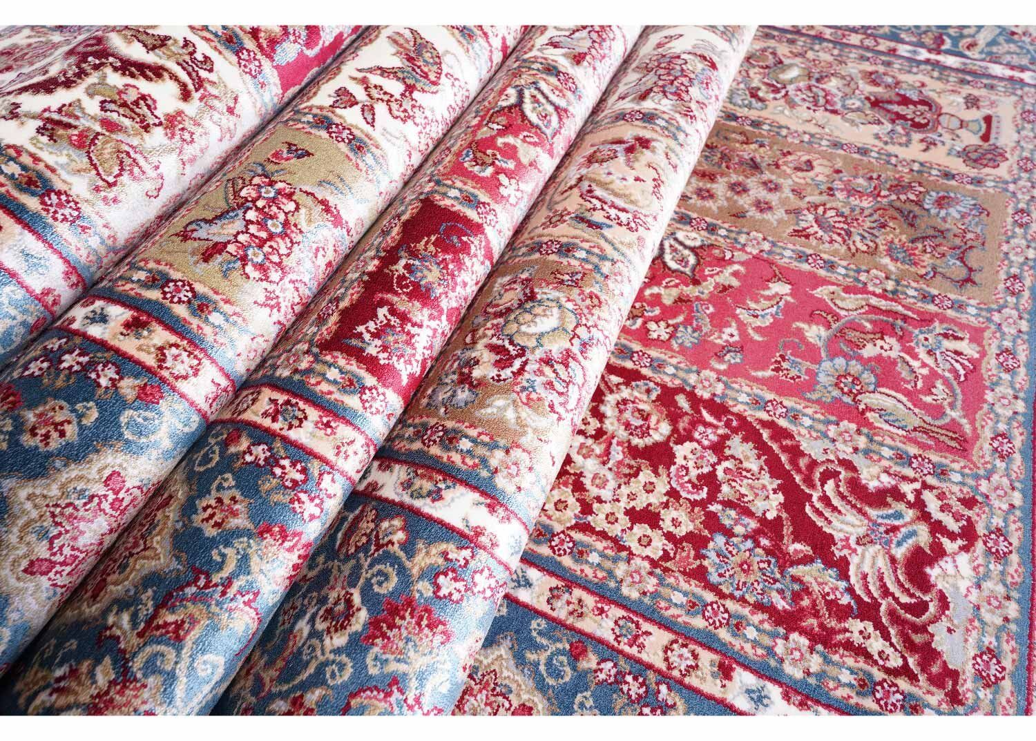 Authentic Silk Medallion Kitchen Rug Washable 9.8x2.6 ft Machine Made - Rugs Turkey