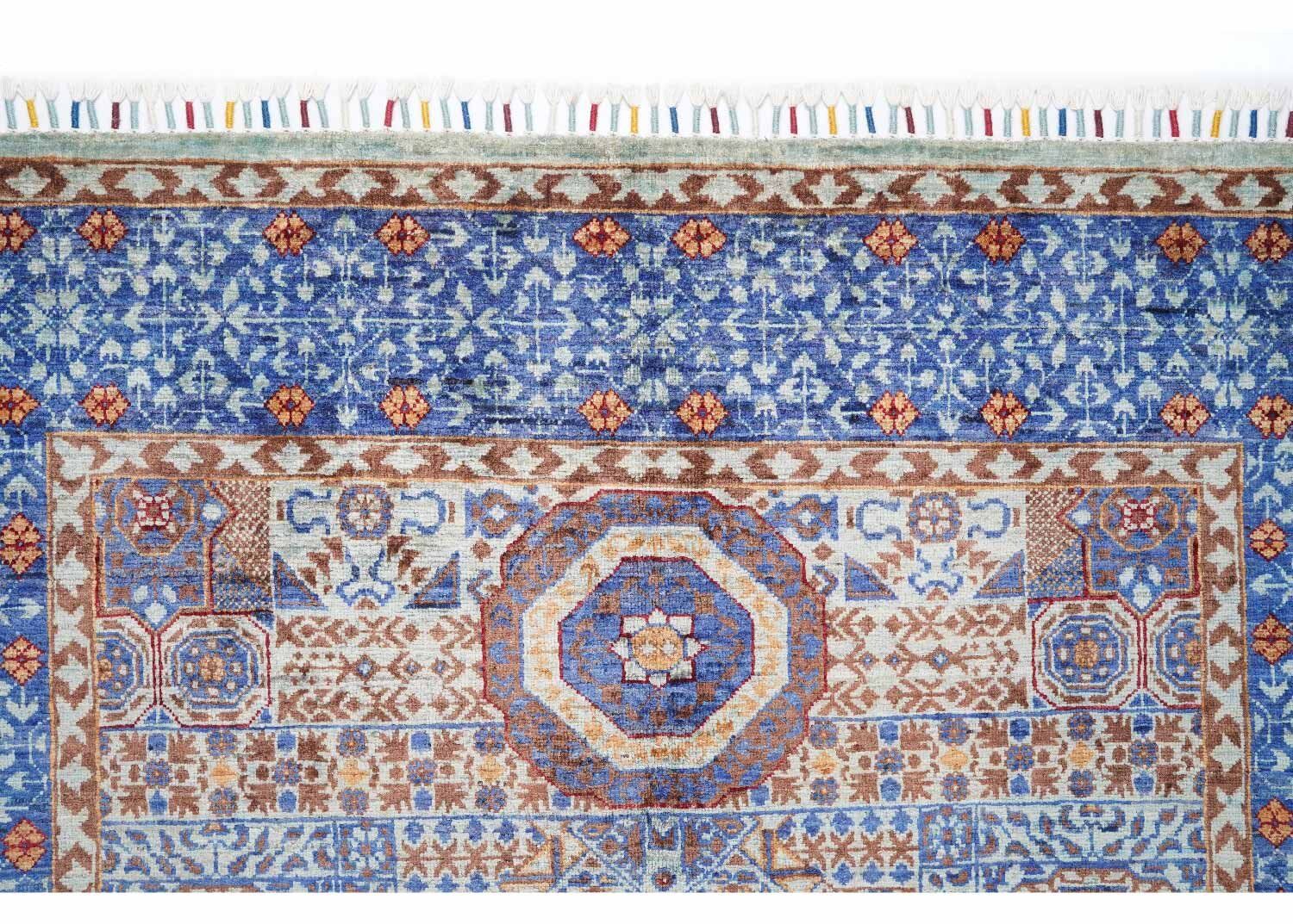 Blue Rugs for Dining Room Traditional Style Memluk 6x4 Hand-Knotted - Rugs Turkey