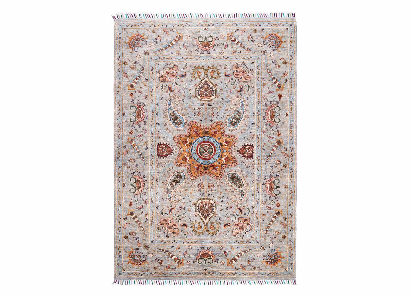 Exclusive Sultani Traditional Grey Oriental Rug 6x4 ft Hand-Knotted - Rugs Turkey