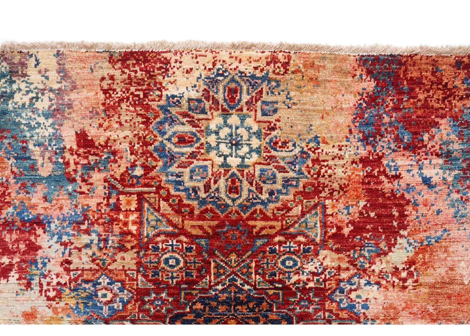Modern Memluk Red and Orange Area Rugs 3.9x2.7 Traditional - Rugs Turkey