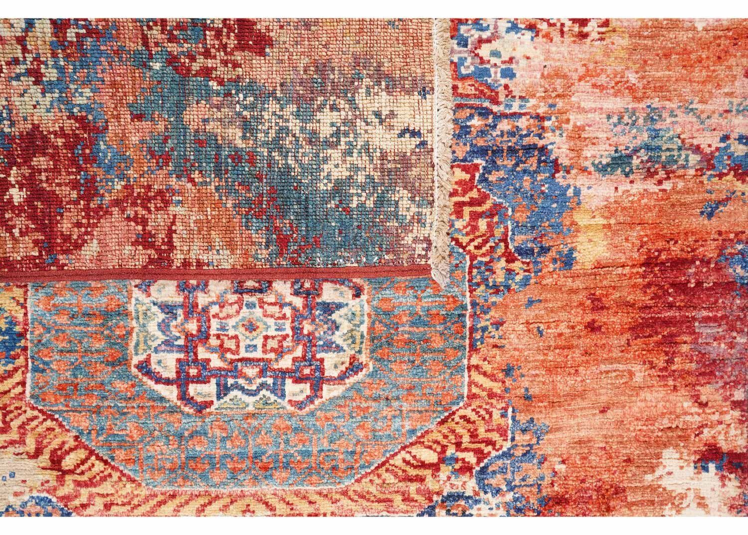 Modern Memluk Red and Orange Area Rugs 3.9x2.7 Traditional - Rugs Turkey