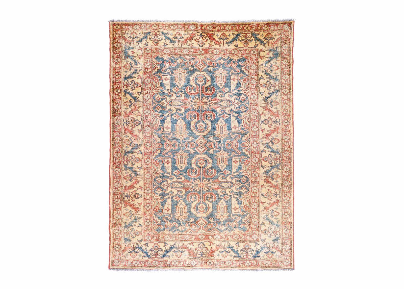 Premium Wool Oriental Area Rugs 7x5 Orange-Beige Traditional Sherwan - Rugs Turkey