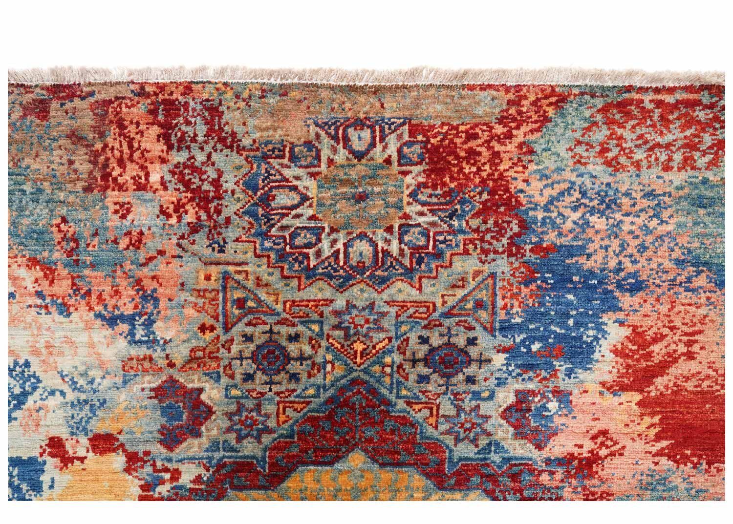 Red-Orange Modern Traditional Rugs 3.8x2.6 ft Hand-Knotted Memluk - Rugs Turkey