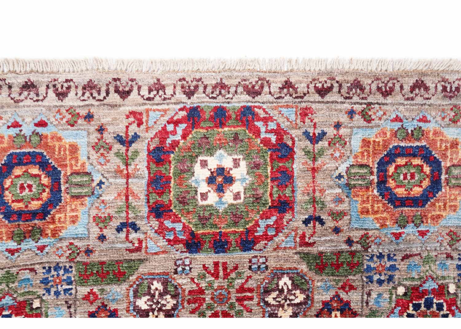 Small Rugs for Bedroom Traditional Memluk Bronze-Blue 3x1.9 ft - Rugs Turkey