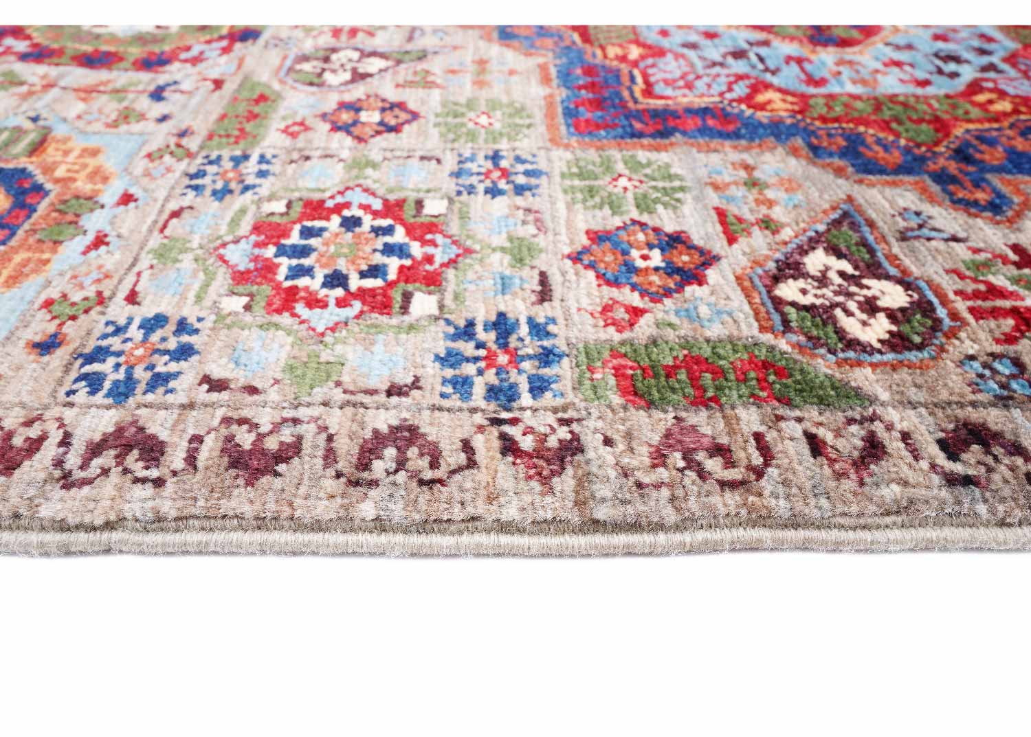 Small Rugs for Bedroom Traditional Memluk Bronze-Blue 3x1.9 ft - Rugs Turkey
