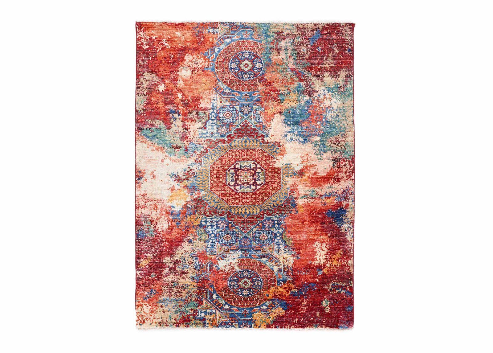 Stylish Multicolor Traditional Rug 4.8x3.4 ft Modern Memluk - Rugs Turkey