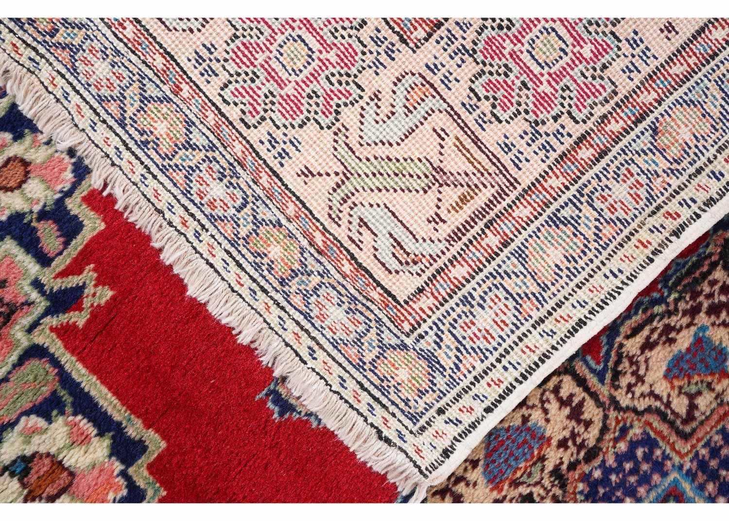 Traditional Wool Area Rug Sami-Old Kayseri 4.9x3.2 Oriental Red-Blue - Rugs Turkey