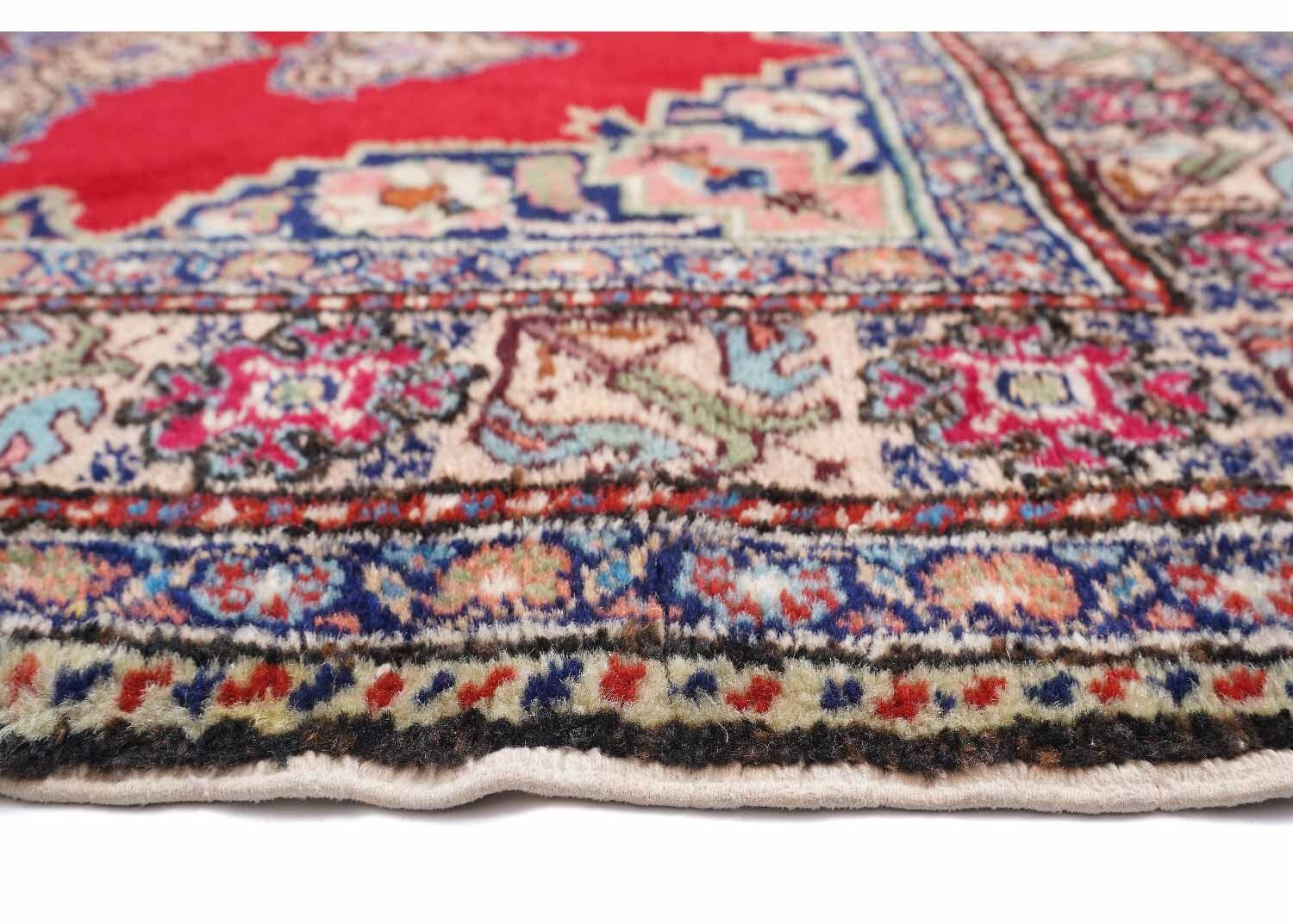 Traditional Wool Area Rug Sami-Old Kayseri 4.9x3.2 Oriental Red-Blue - Rugs Turkey