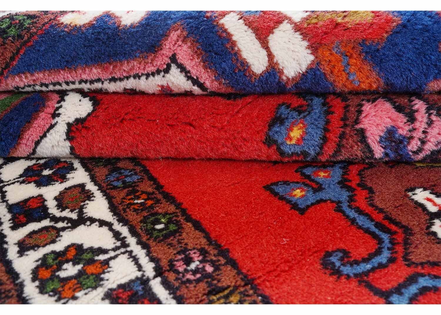 Anatolia Hand-knotted Red-Blue Authentic Rug 6x3 ft Traditional -Rugs Turkey