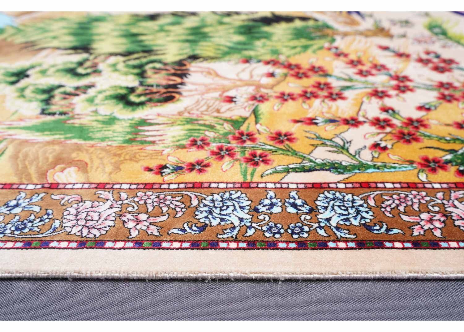 Bamboo-Silk Tugra Plants & Trees Pattern 2x3 Outdoor Rug - Rugs Turkey