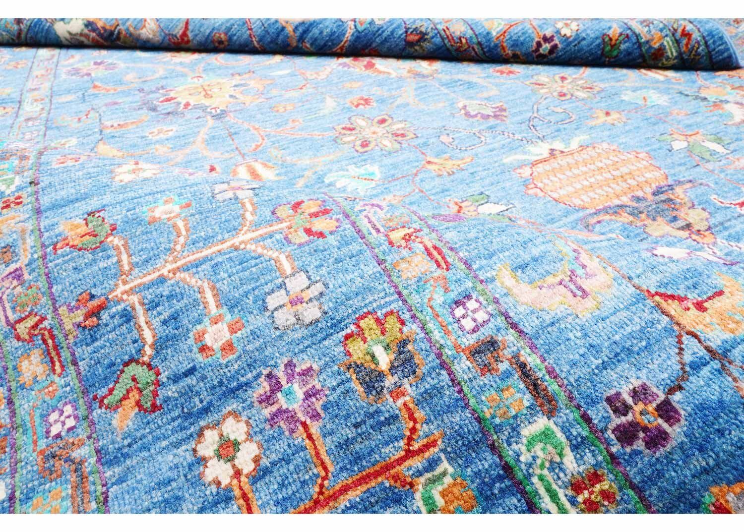 Handknotted Sultani Traditional Blue Rug - Oriental Design 9.4x6 ft -Rugs Turkey