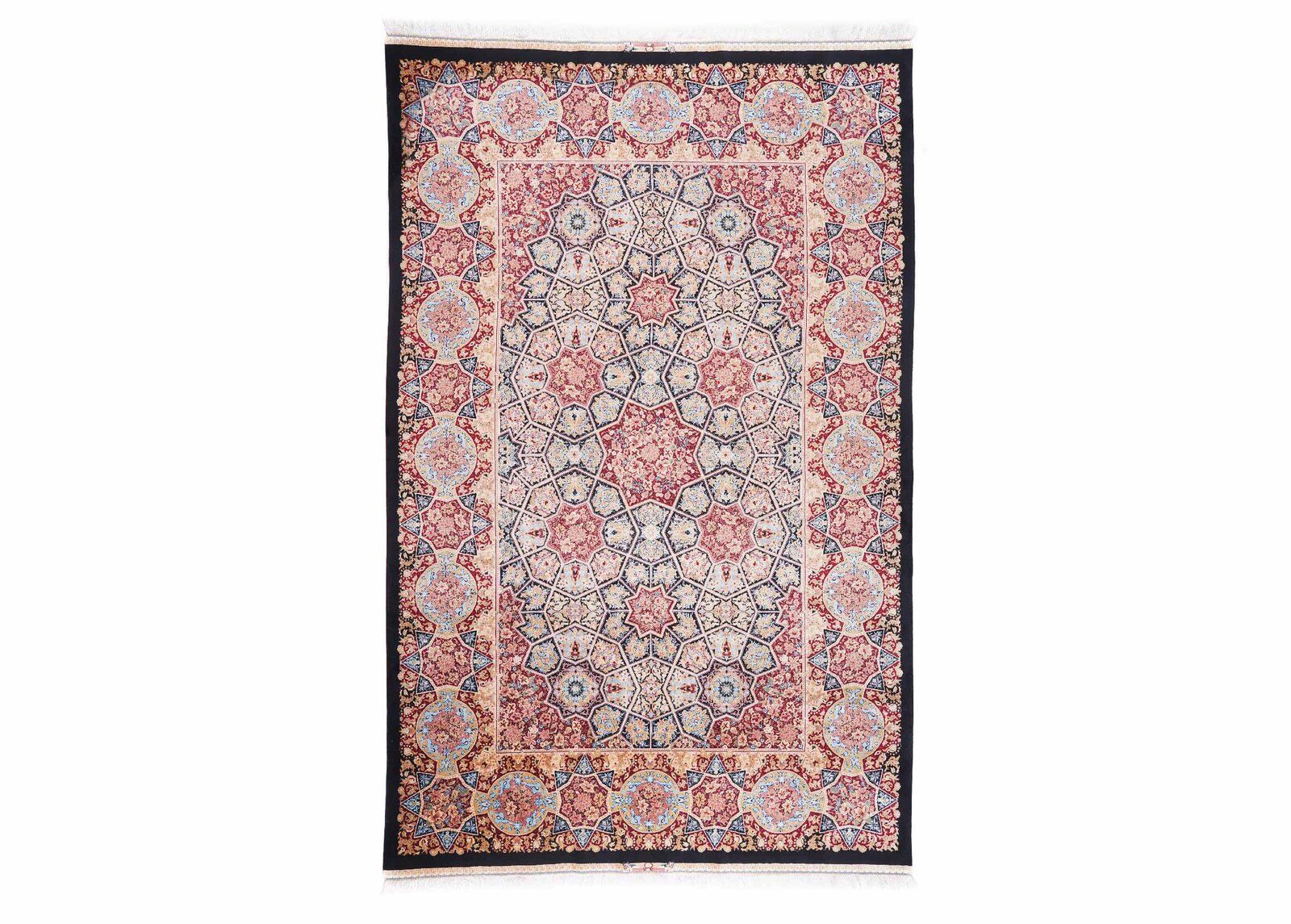 Luxury Tugra Oriental Pattern Bamboo-Silk 7x5 Area Rug - Rugs Turkey